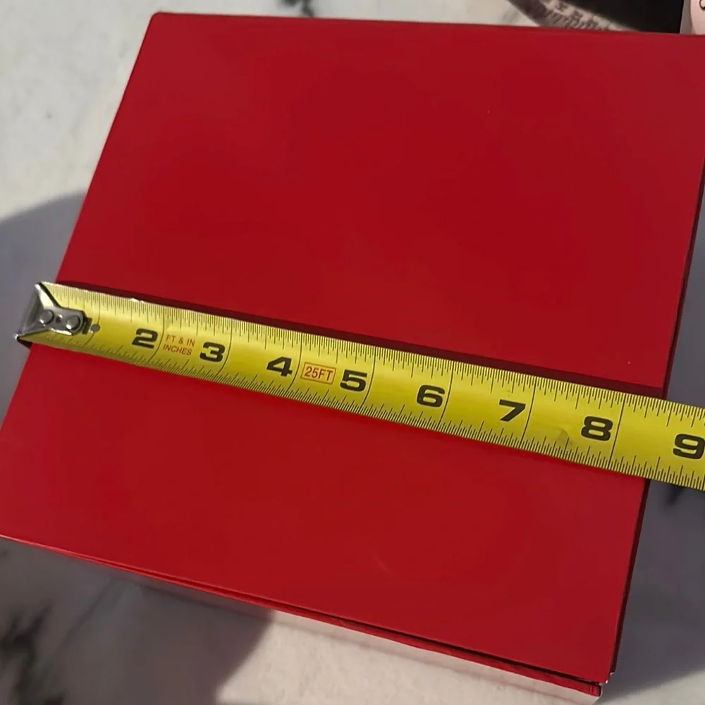 Bold Red Cardboard Cosmetic Box & Zippered Gold Tone Traincase